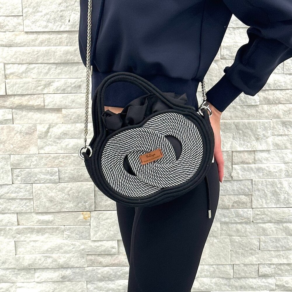 Homemade Black Shoulder Bag – Organic Materials